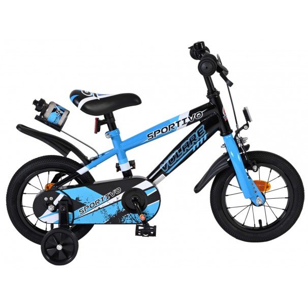 Volare Sportivo Kinderfiets Jongens 12 inch Blauw Zwart