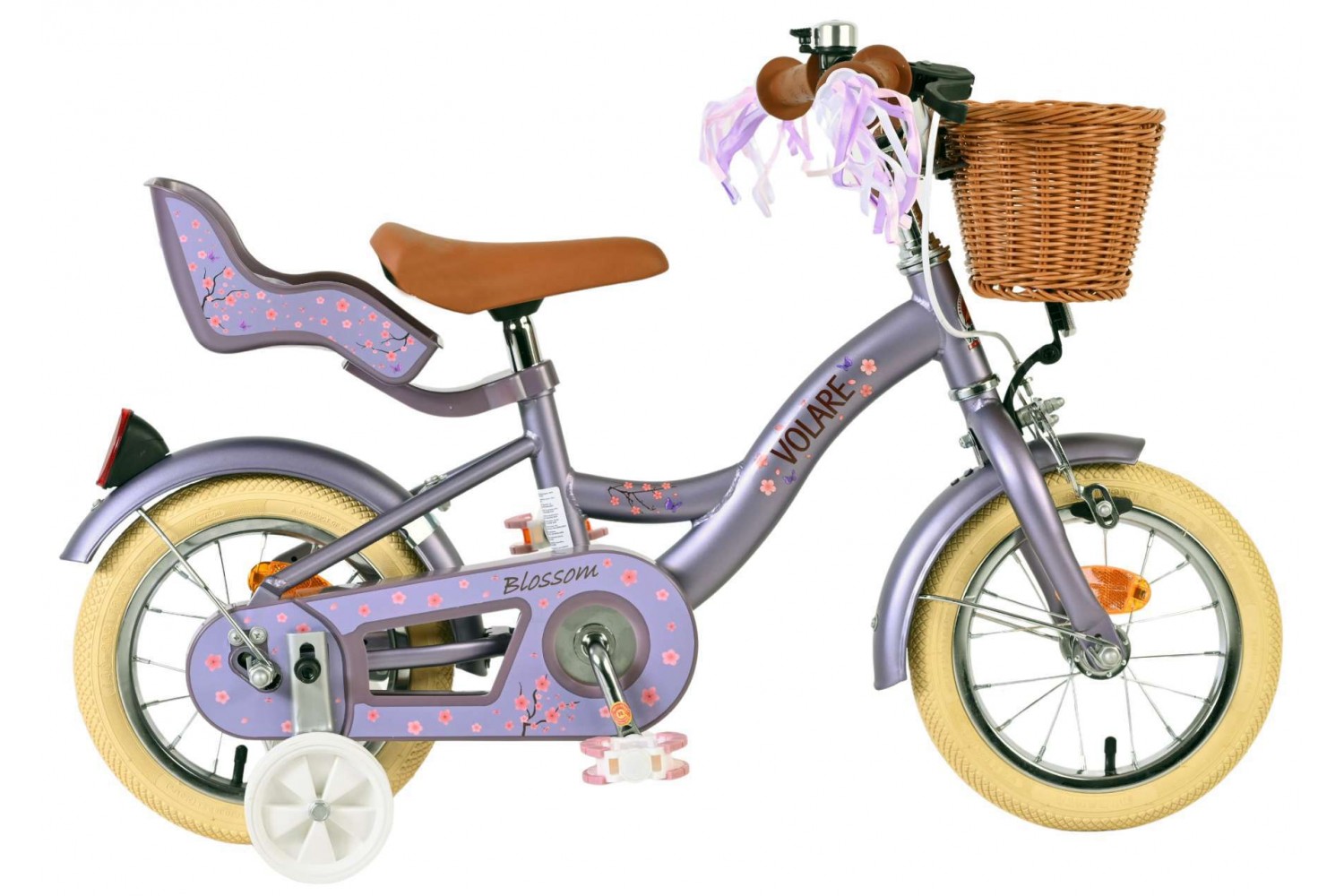 Volare Blossom Kinderfiets Meisjes 12 inch Paars