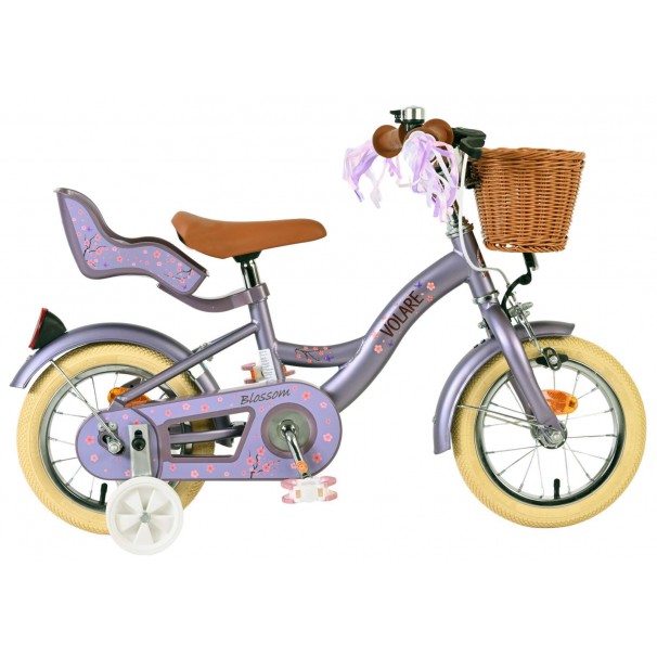 Volare Blossom Kinderfiets Meisjes 12 inch Paars