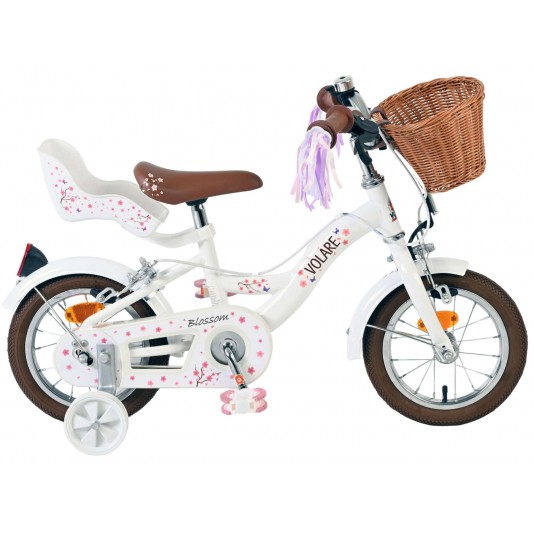 Volare Blossom Kinderfiets Meisjes 12 inch Wit Twee handremmen