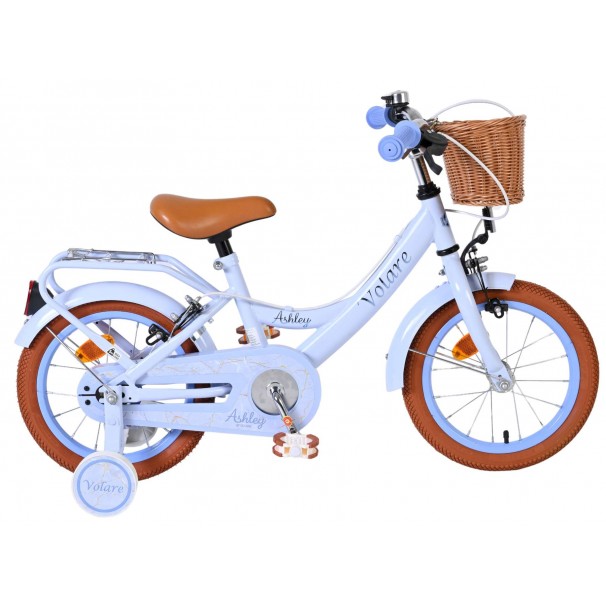 Volare Ashley Kinderfiets Meisjes 14 inch Pastel Blauw Twee Handremmen Volare Ashley Kinderfiets Meisjes 14 inch Pastel Blauw Twee Handremmen