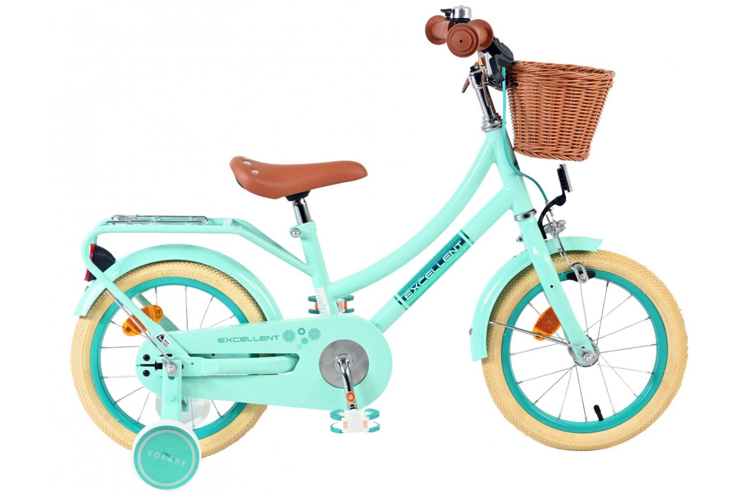 Volare Excellent Kinderfiets Meisjes 14 inch Groen Volare Excellent Kinderfiets Meisjes 14 inch Groen