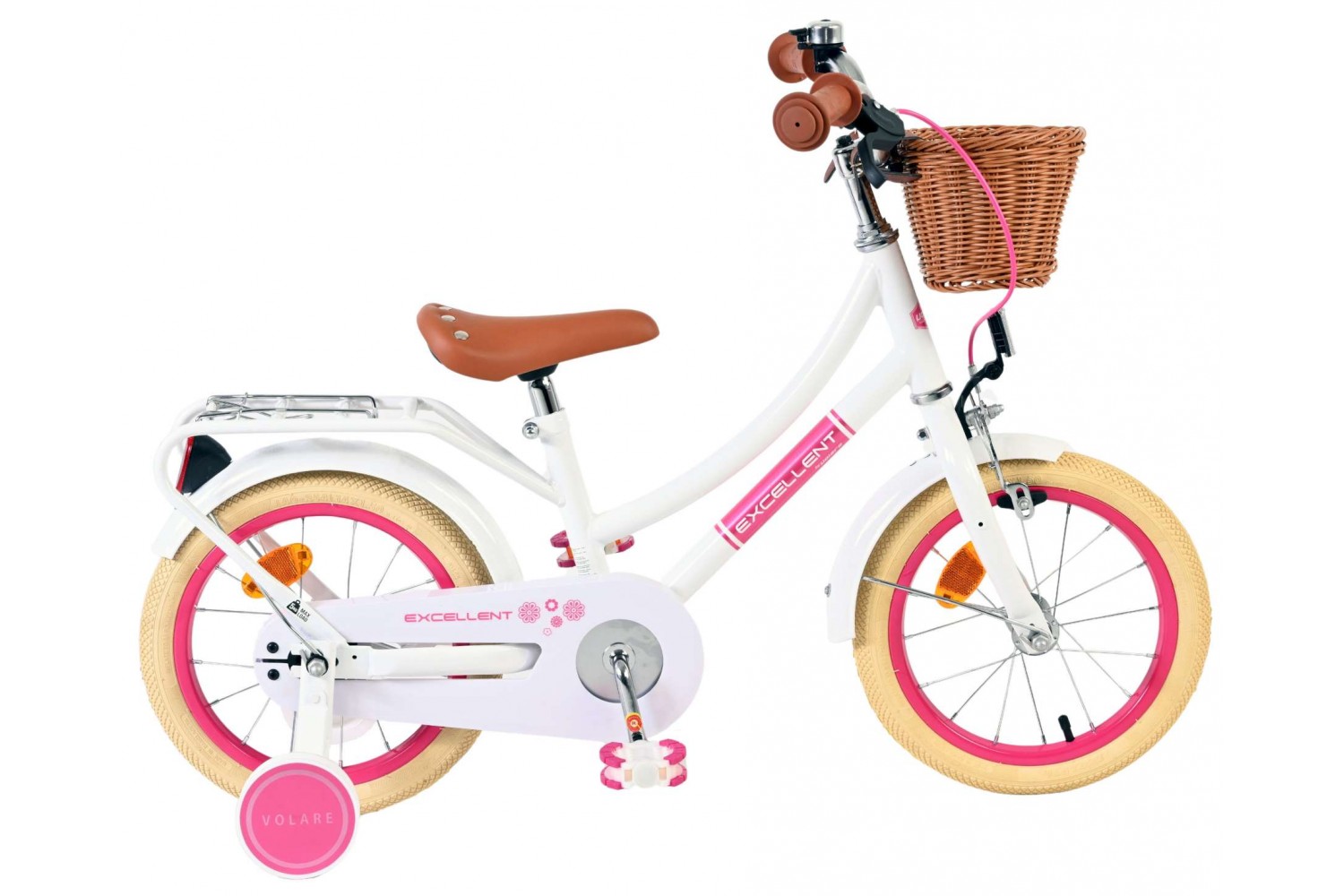 Volare Excellent Kinderfiets Meisjes 14 inch Wit