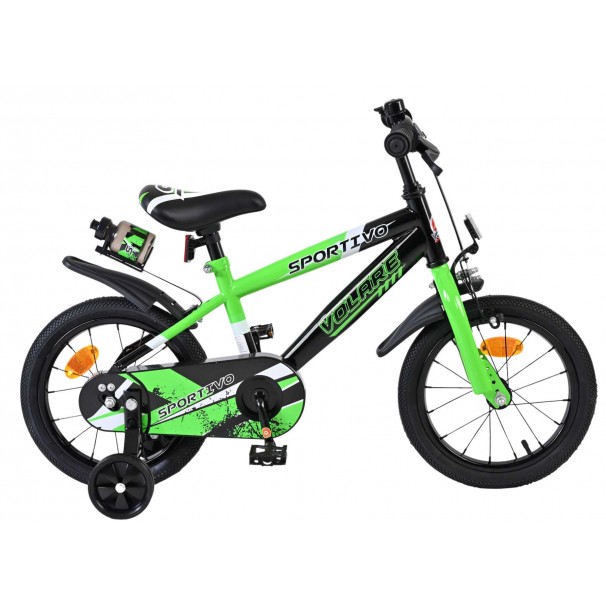 Volare Sportivo Kinderfiets Jongens 14 inch Groen Zwart