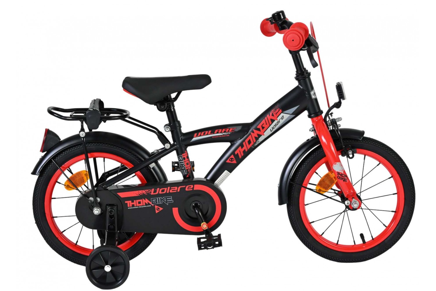 Volare Thombike Kinderfiets Jongens 14 inch Zwart Rood Volare Thombike Kinderfiets Jongens 14 inch Zwart Rood