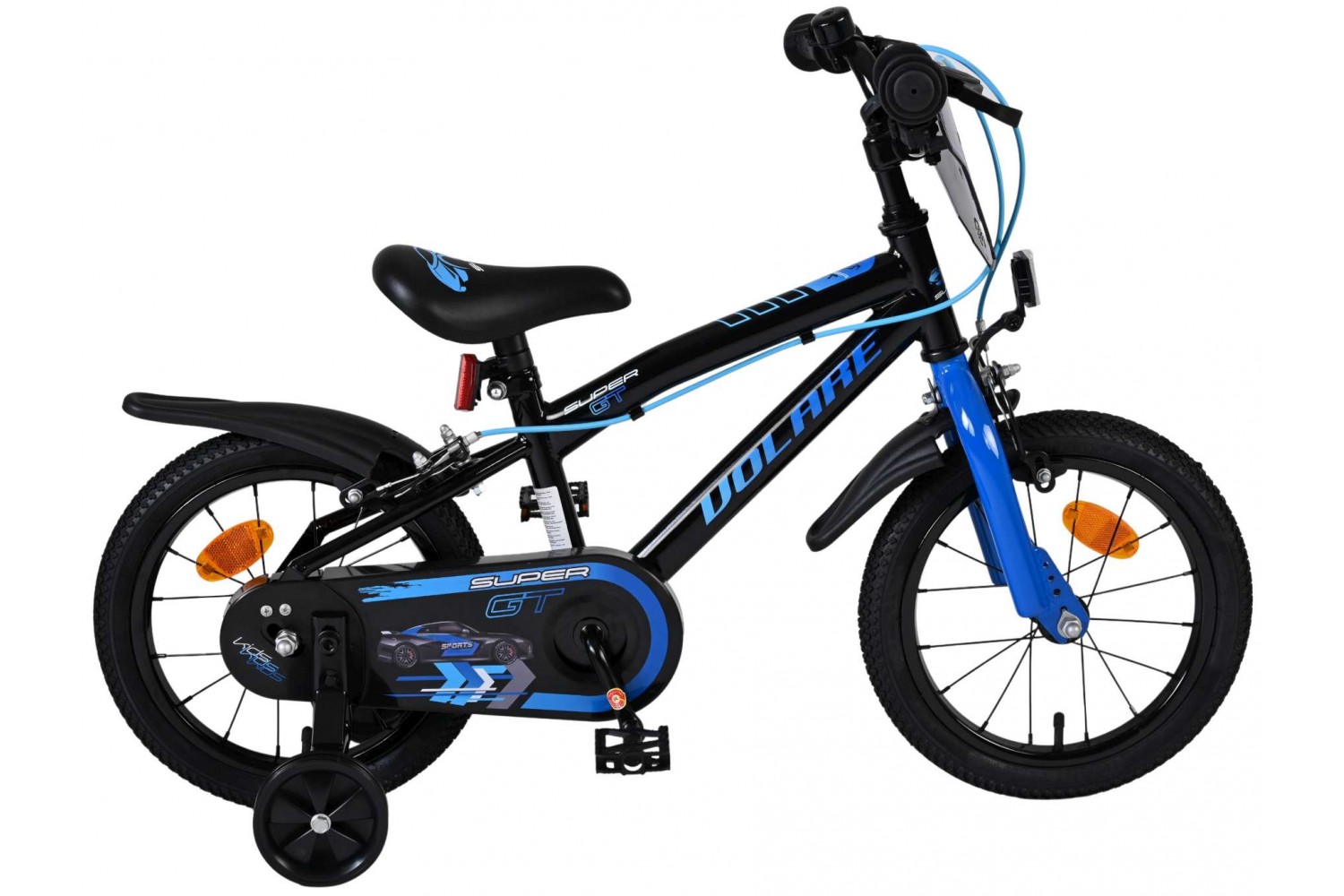 Volare Super GT Kinderfiets Jongens 14 inch Blauw Twee handremmen Volare Super GT Kinderfiets Jongens 14 inch Blauw Twee handremmen