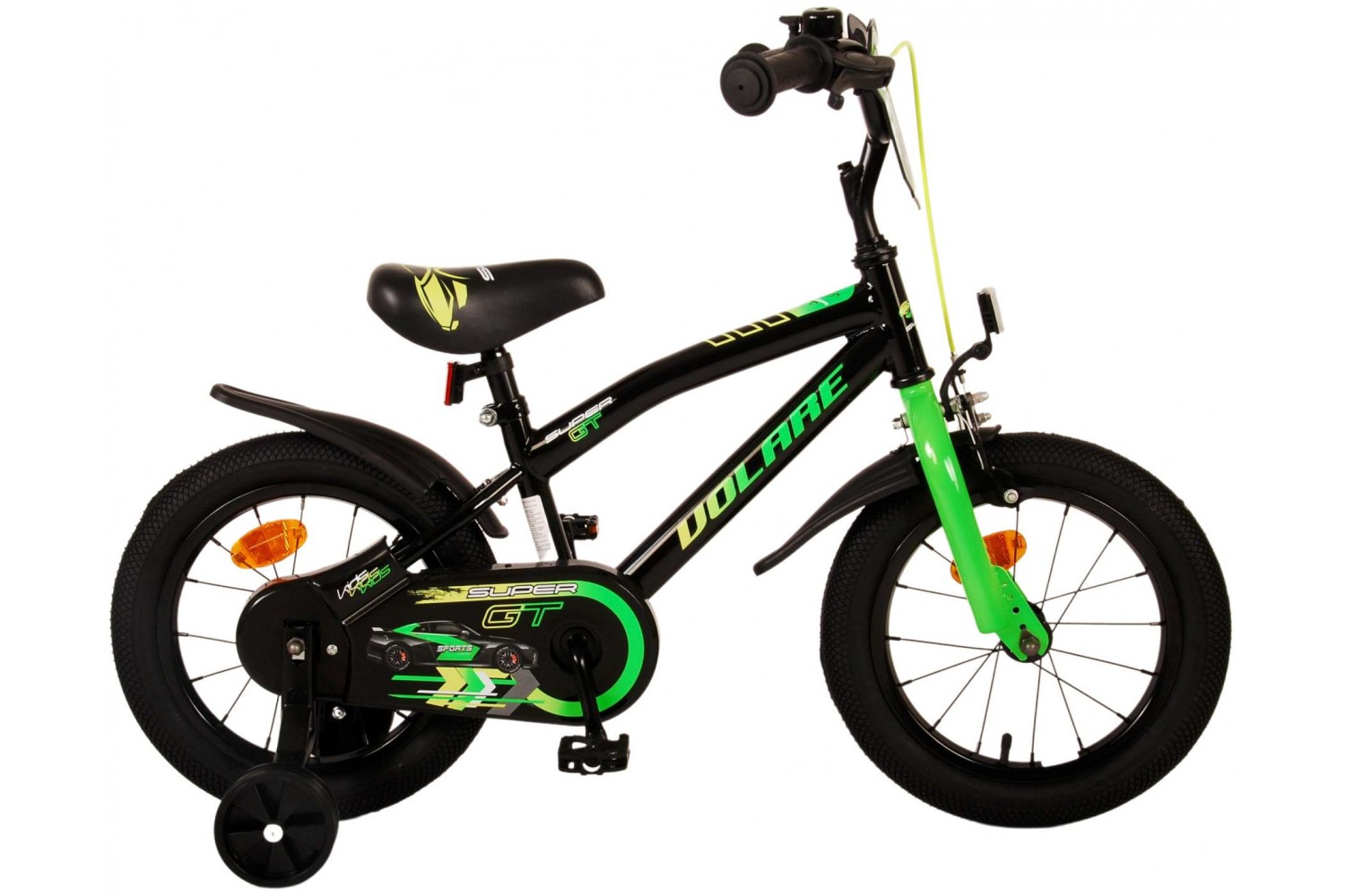 Volare Super GT Kinderfiets Jongens 14 inch Groen Twee handremmen