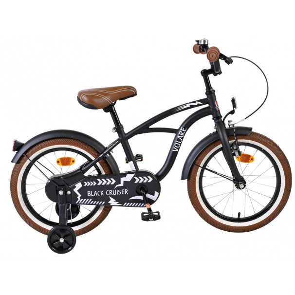 Volare Black Cruiser Kinderfiets Jongens 16 inch Zwart