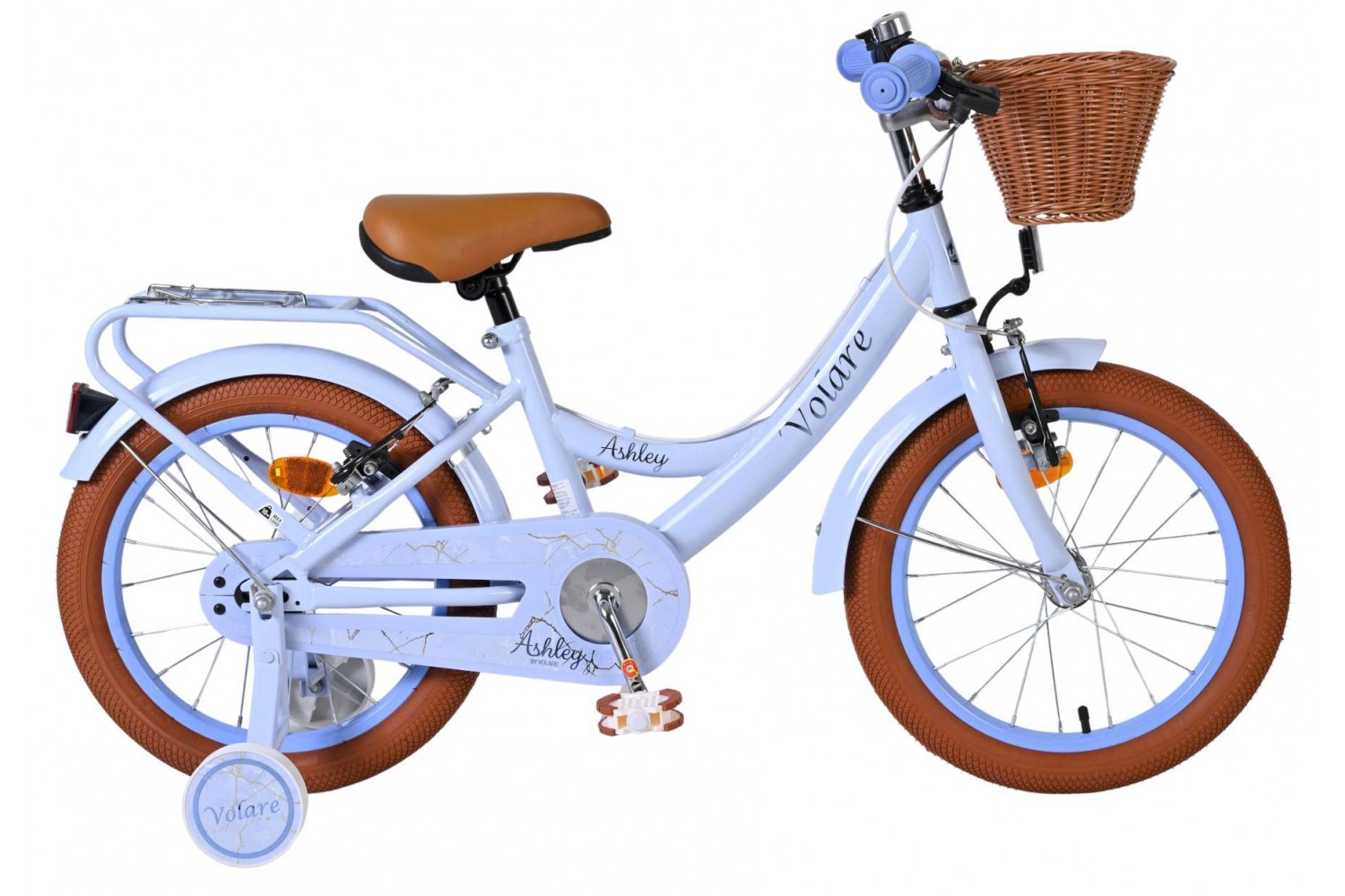 Volare Ashley Kinderfiets Meisjes 16 inch Pastel Blauw Twee Handremmen