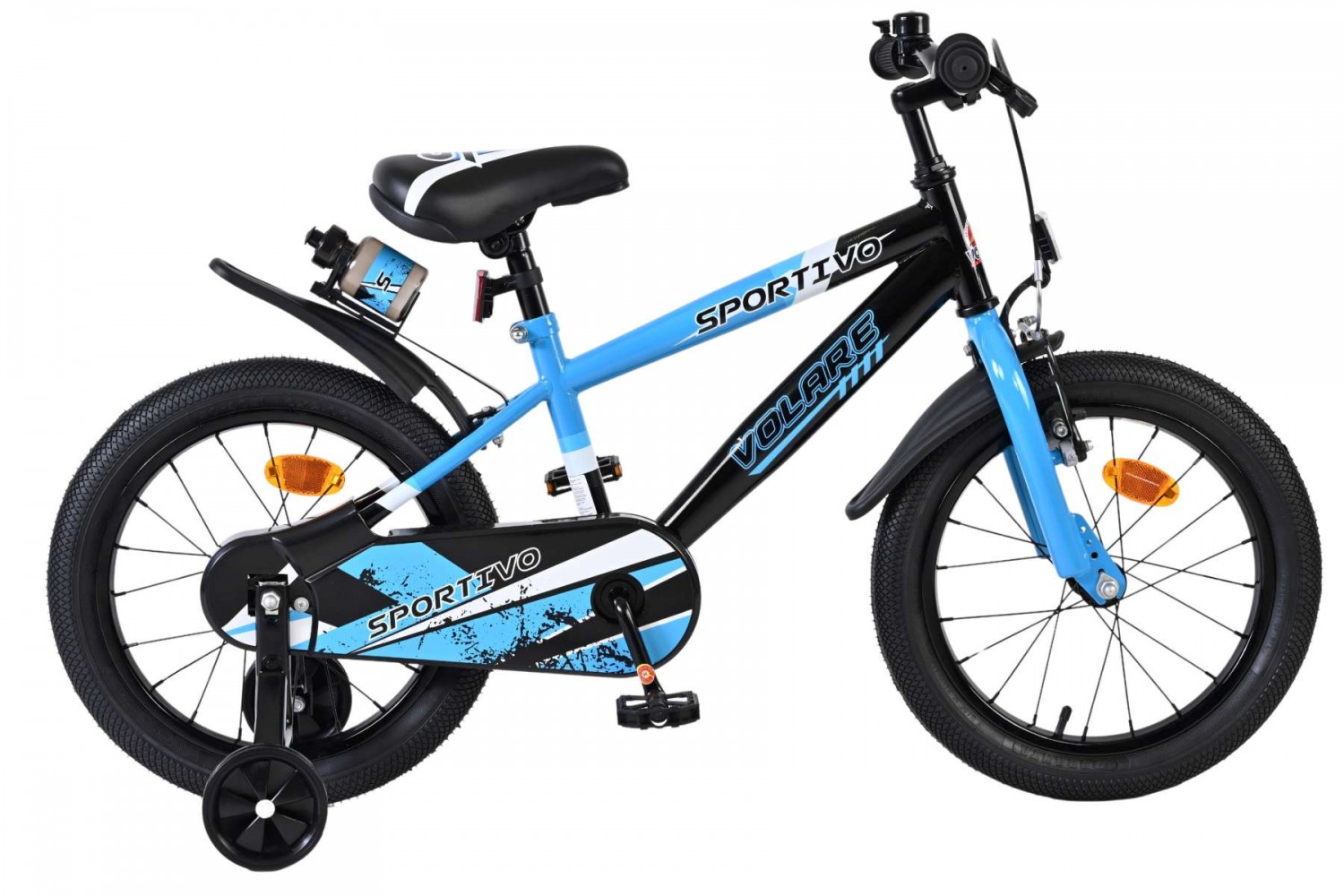 Volare Sportivo Kinderfiets Jongens 16 inch Blauw Zwart