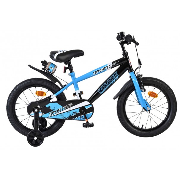 Volare Sportivo Kinderfiets Jongens 16 inch Blauw Zwart
