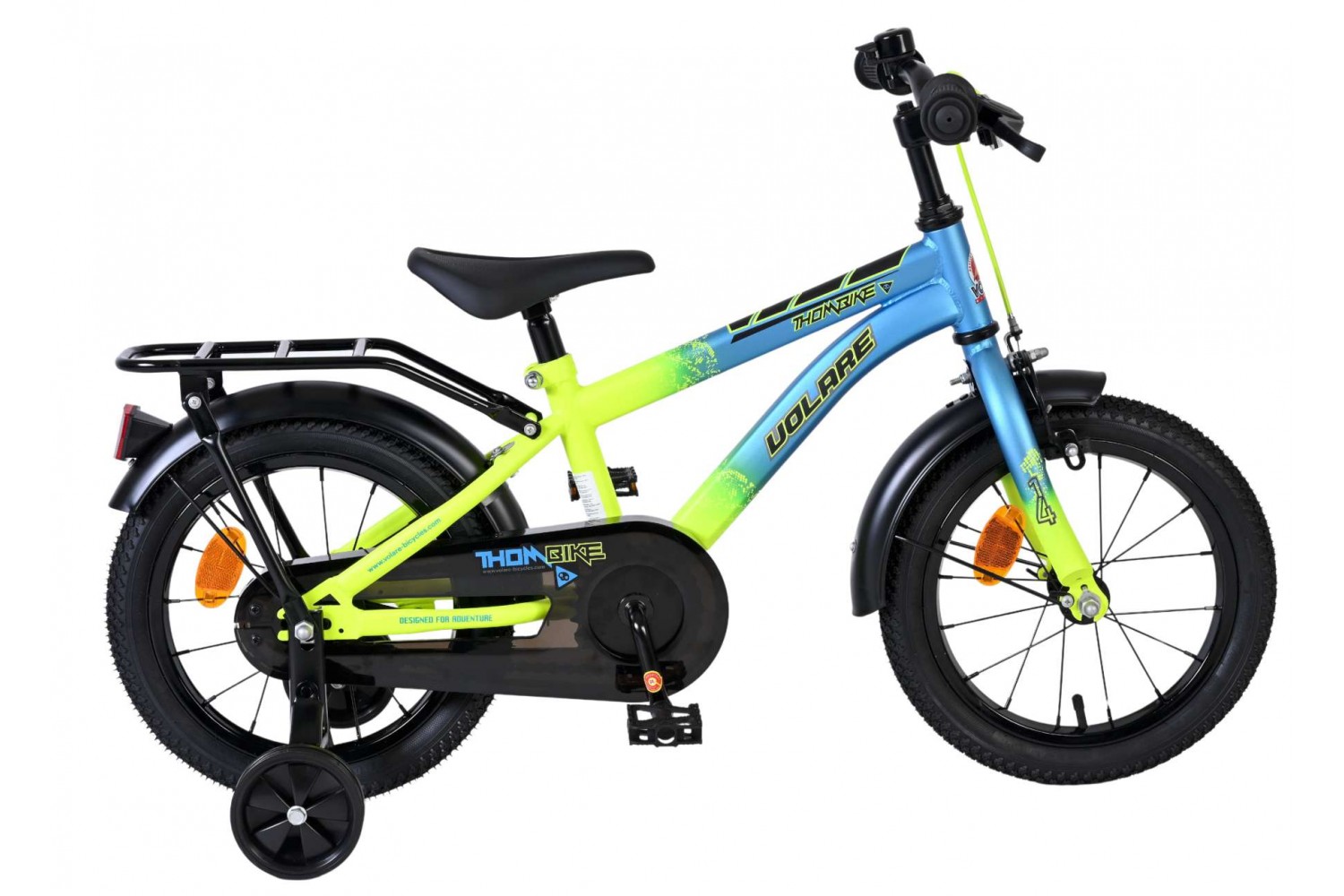Volare Thombike Kinderfiets Jongens 14 inch Blauw/Geel Volare Thombike Kinderfiets Jongens 14 inch Blauw/Geel