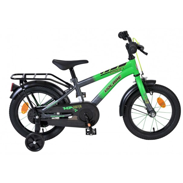 Volare Thombike Kinderfiets Jongens 14 inch Groen/Grijs Volare Thombike Kinderfiets Jongens 14 inch Groen/Grijs