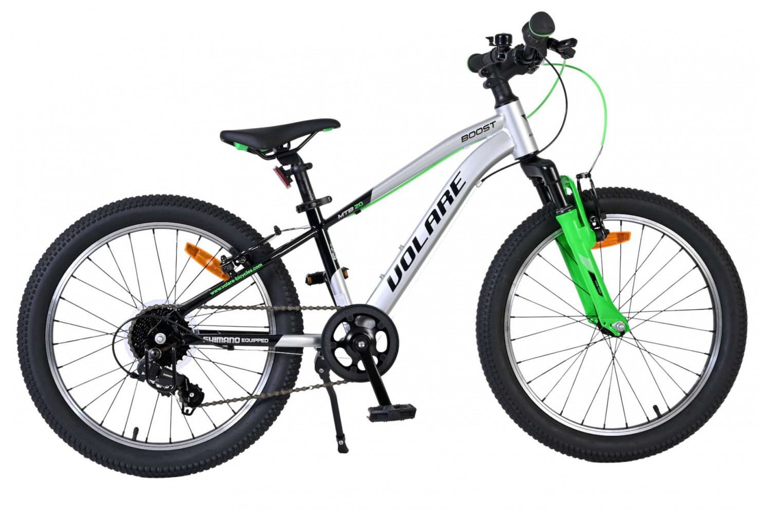 Volare Boost Kinderfiets 20 inch Zilver/Groen 7 Speed Volare Boost Kinderfiets 20 inch Zilver/Groen 7 Speed