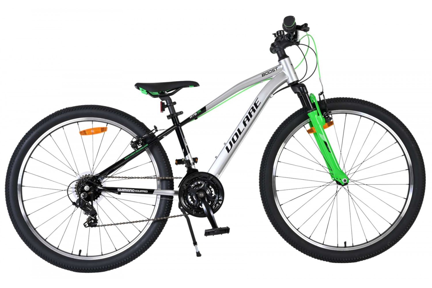 Volare Boost Kinderfiets 26 inch Zilver/Groen 21 Speed Volare Boost Kinderfiets 26 inch Zilver/Groen 21 Speed